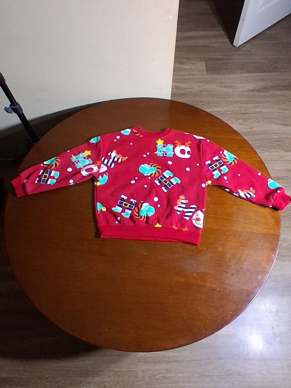 Primark Bright Red Kids Holiday Sweatshirt with Festive Graphics 6-7 YRS